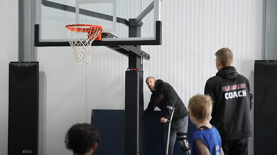 Height Adjustable MegaSlam72 at Stamford Junior Knights basketball club